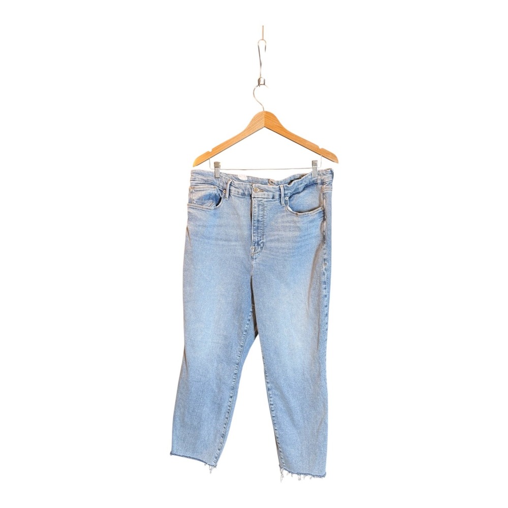 Good American Light Wash Cropped Ankle Jeans